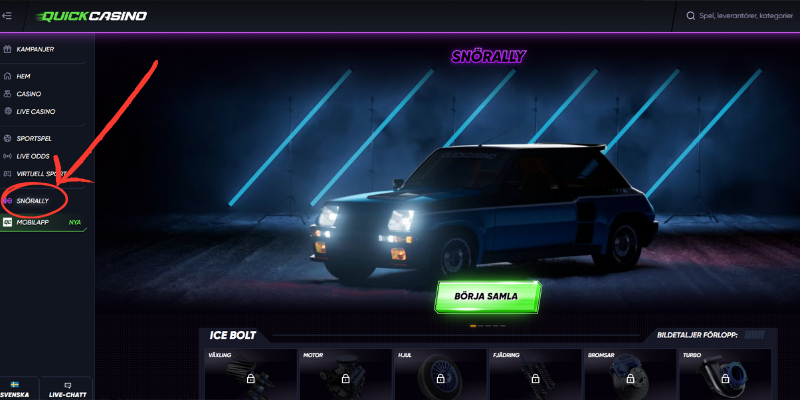 Vart man hittar Quick Casinos Snörally